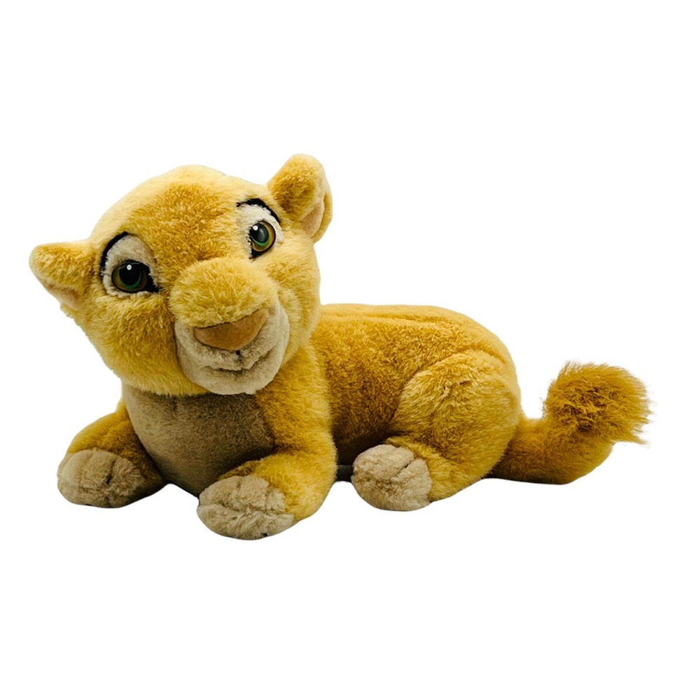 Vintage Disney World Parks Nala Baby Cub Plush Lion King Laying Down 10"